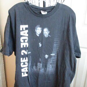 Vintage 2001 Billy Joel Elton John Face to Face Concert Tour T-Shirt Tee XL